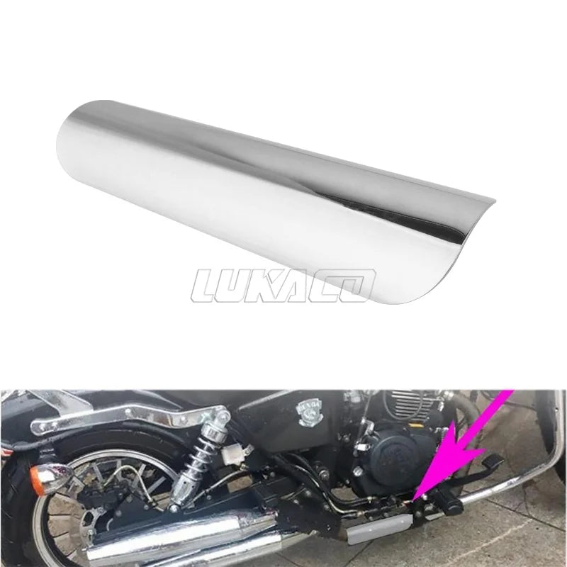 Universal Motorcycle Exhaust Pipe Heat Shield Cover Muffler Protector Guard Moto Accessories Fit For Harley Honda Yamaha Custom-EXPROTAS
