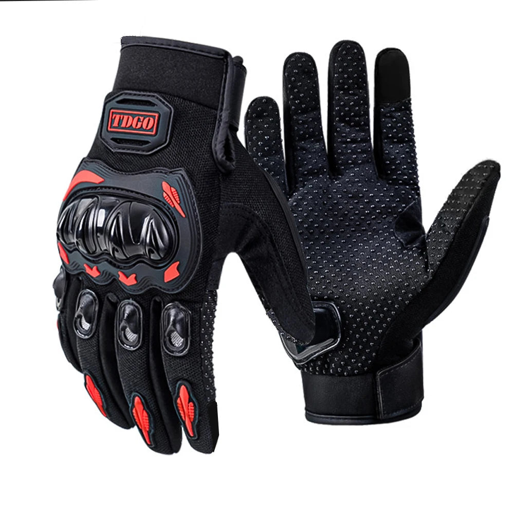 Motorcycle Full Finger Gloves Leather Riding Gear for Dirt Bike Sport