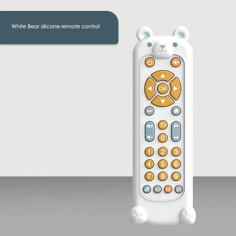 Tv Remote Control Toy for Baby with Music and Light Educational Infant Toy