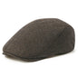 Men's Herringbone Newsboy Hat Wool Blend Flat Cap Gatsby Style