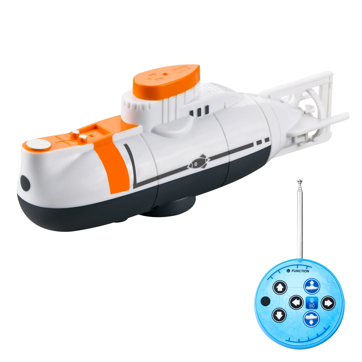Mini RC Submarine Remote Control Boat Waterproof Diving Toy for Kids