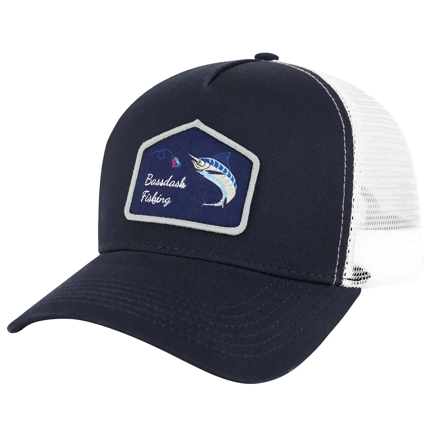 Adjustable Fishing Trucker Cap BASSDASH Mesh Back Embroidered Patch Hat