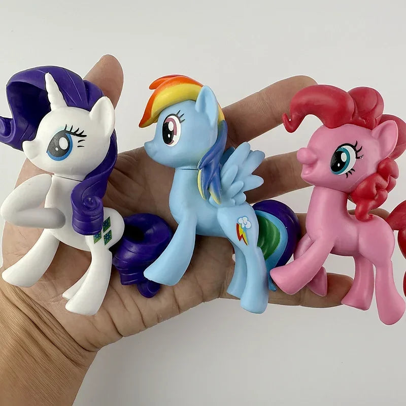 6pcs My Little Pony Action Figures Twilight Sparkle Kids Toy 8cm