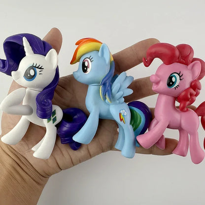 6pcs My Little Pony Action Figures Twilight Sparkle Kids Toy 8cm