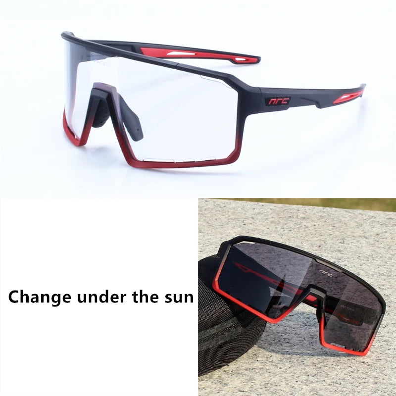 NRC Cycling Sunglasses TR90 Sports Bicycle Glasses MTB Fishing Riding Eyewear