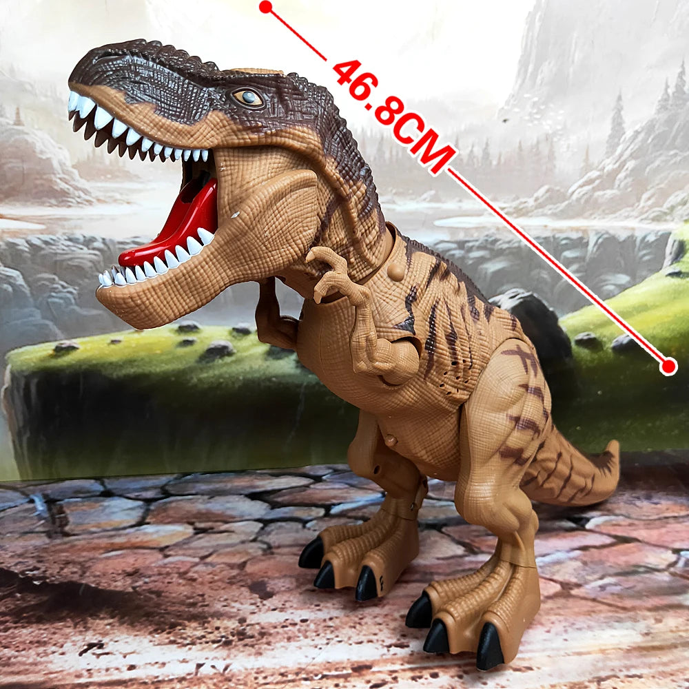 Electric Dinosaur Robot Walking Toy Lay Eggs Light Sound for Kids