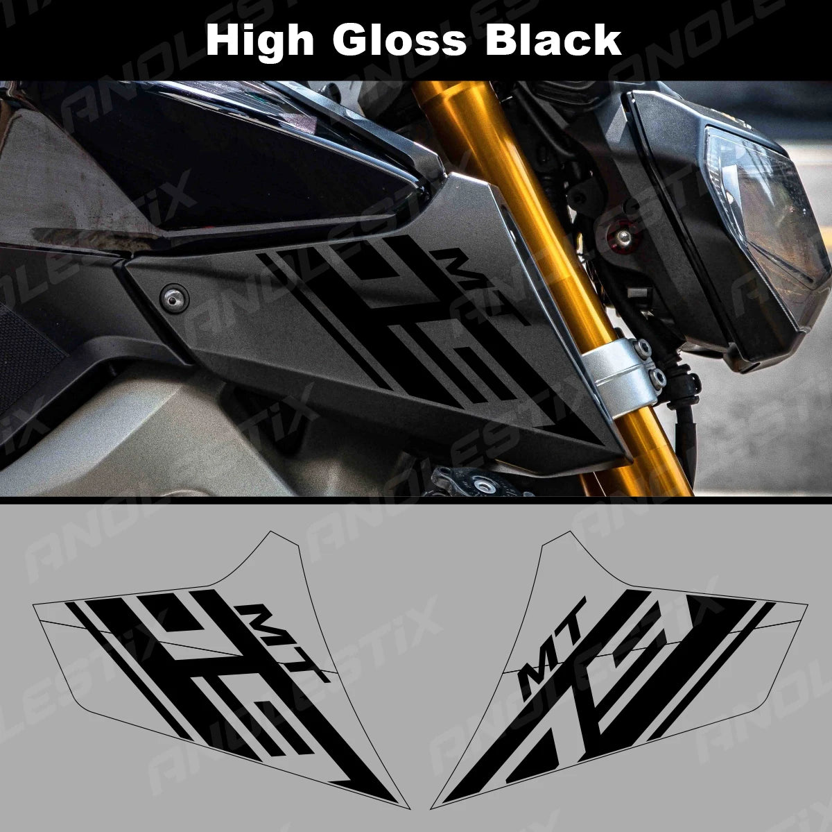 Anolestix Reflective Motorcycle Decals for YAMAHA MT09 2013-2017