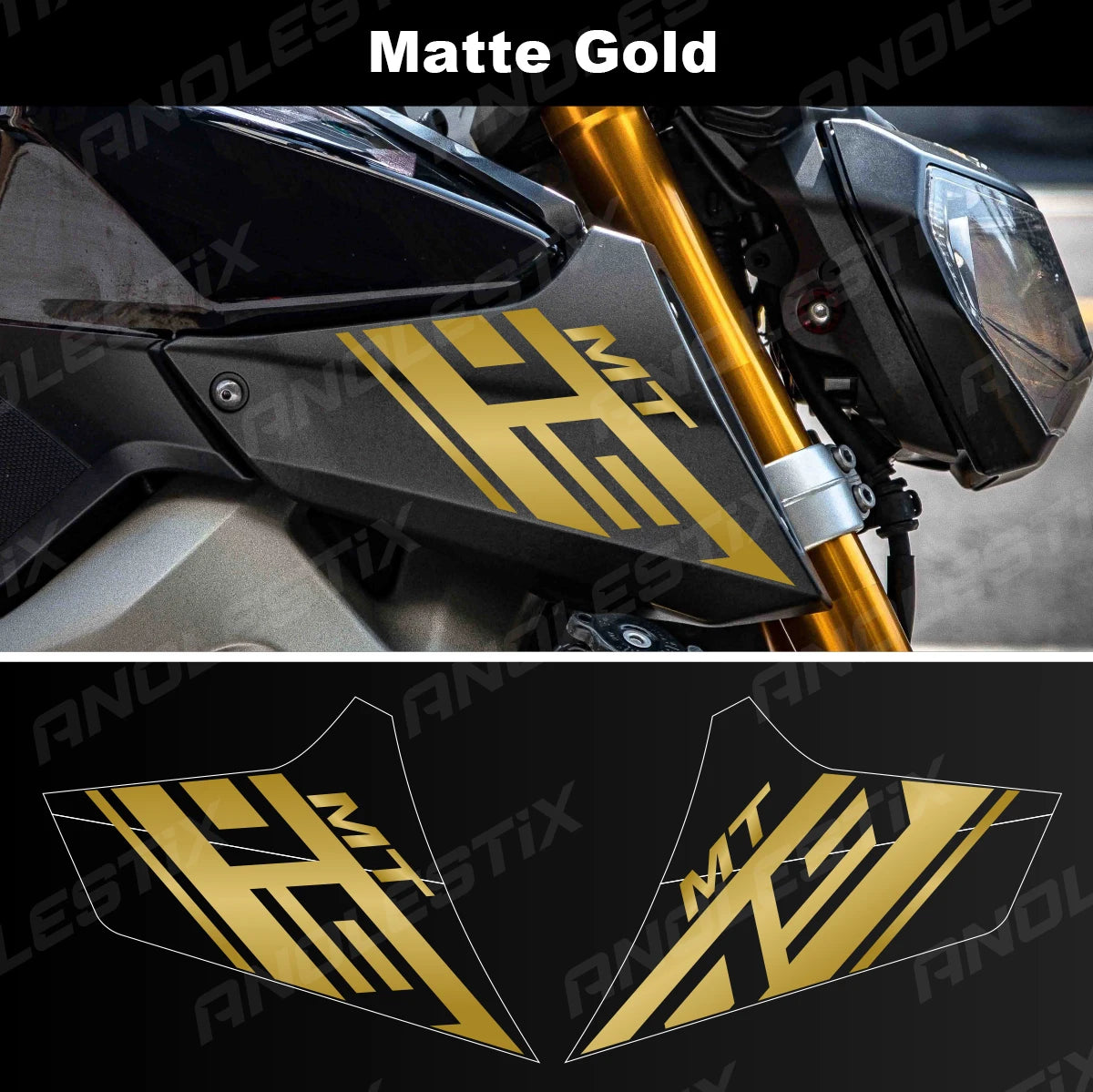 Anolestix Reflective Motorcycle Decals for YAMAHA MT09 2013-2017