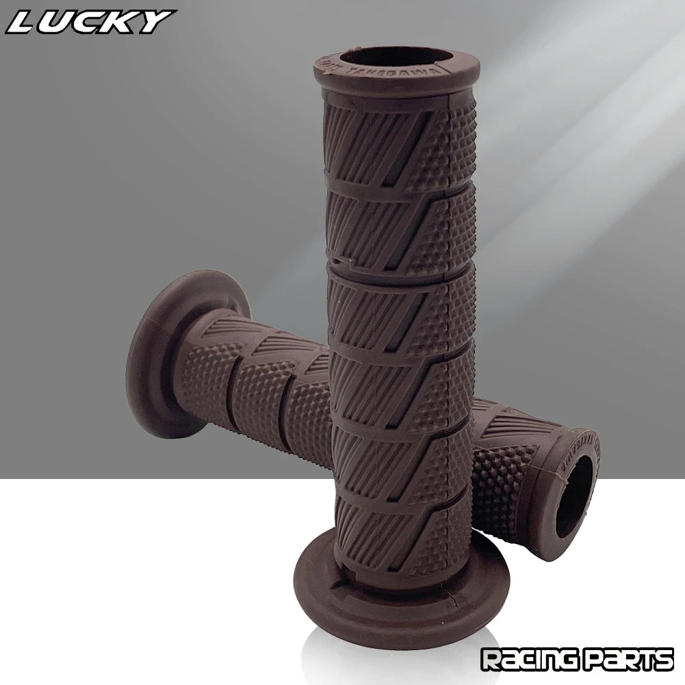 Retro Motorcycle Handlebar Grips 7/8" 22mm 24mm Vintage Cafe Racer Rubber Parts