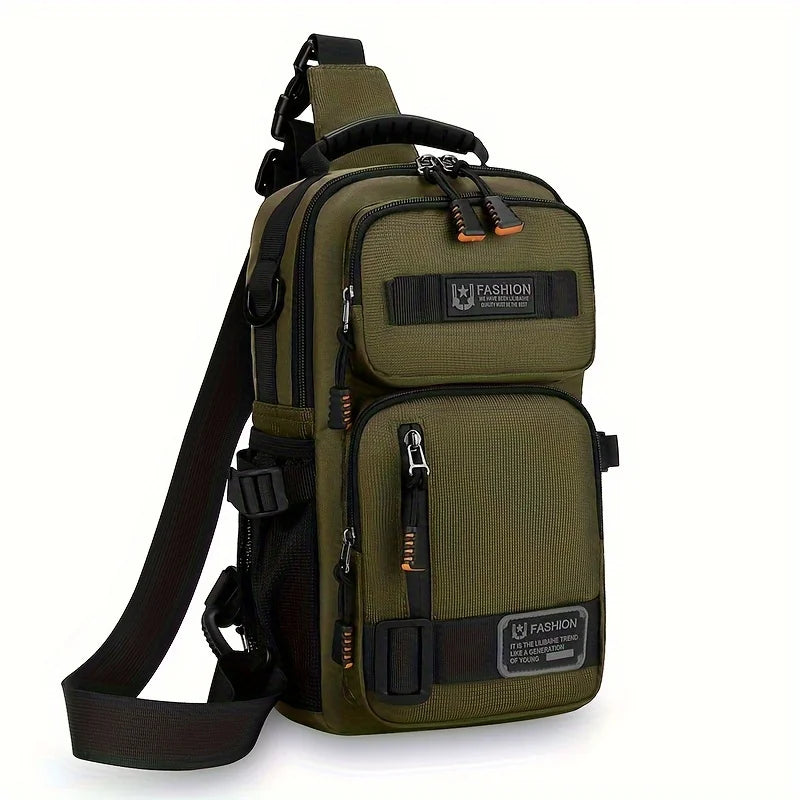 Men’s Molle Chest Bag Large Crossbody Waist Pack Hiking Travel Pouch