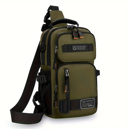 Men’s Molle Chest Bag Large Crossbody Waist Pack Hiking Travel Pouch