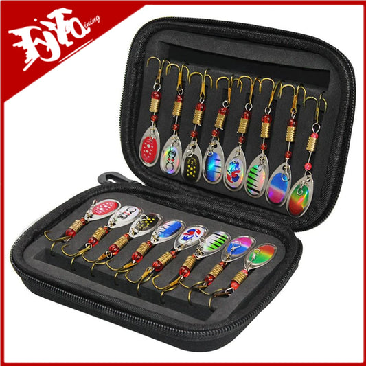 16pcs Fishing Lure Set Spinner Baits for Pike Walleye Tackle DIY