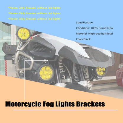 Fog Light LED Bracket Mount For BMW R1200GS R1250GS LC ADV GSA Auxiliary