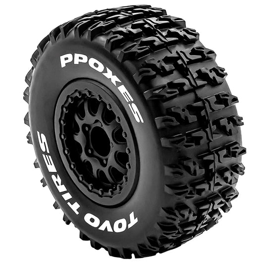 112mm RC Short Course Tires | 1/10 Truck Tyre Set Hex Fit Slash HPI Vkar 10SC