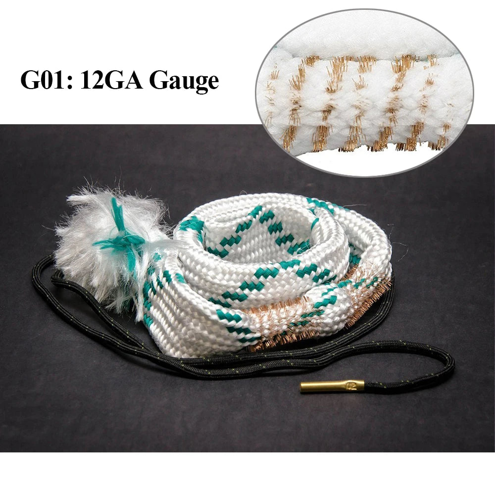 Rope Bore Cleaner for Rifle Shotgun 12GA 5.56mm 7.62mm Gun Cleaning Supplies