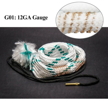 Rope Bore Cleaner for Rifle Shotgun 12GA 5.56mm 7.62mm Gun Cleaning Supplies