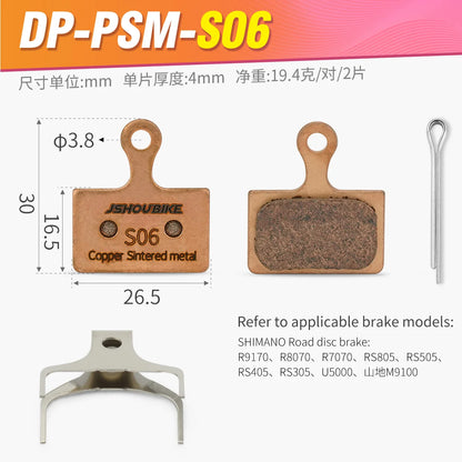 JSHOUBIKE Copper Sintered Disc Brake Pads for Shimano MT200 XT XTR Avid BB5 BB7