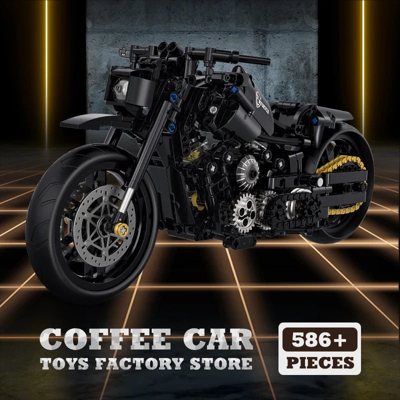 1:8 High-Tech Motorbike Building Blocks MOC Speed Racing Motorcycle Model Toy Gift