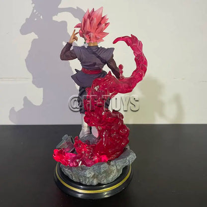 28CM Dragon Ball Z Zamasu Figure Black Goku PVC Action Figures GK Statue with Light Base Collection Model Toys for Children Gift-EXPROTAS