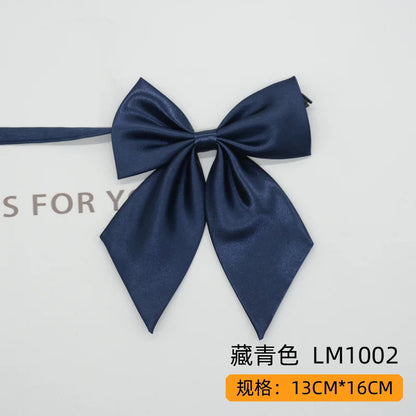 Women Butterfly Bow Ties Solid Silk Necktie Formal Accessory for Events
