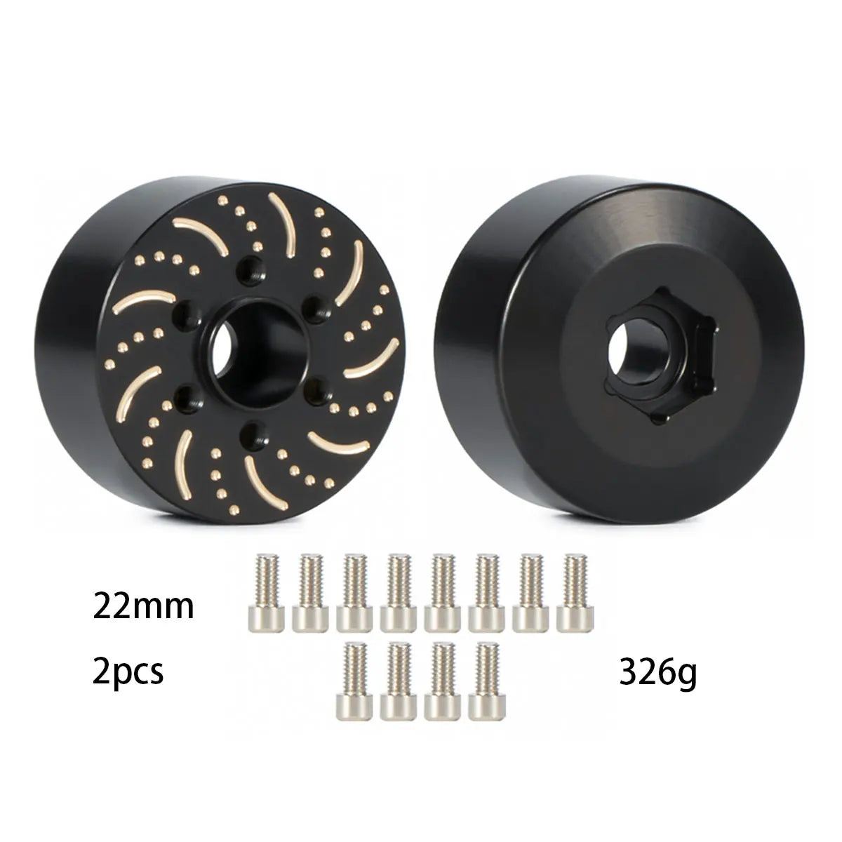 Brass 12mm Hex Wheel Weights Brake Disc Adapters for 1.9 2.2 RC Crawler