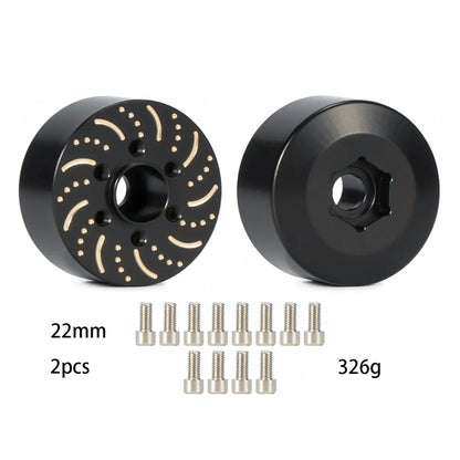 Brass 12mm Hex Wheel Weights Brake Disc Adapters for 1.9 2.2 RC Crawler