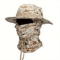 Wide Brim Boonie Hat with Balaclava Mask for Outdoor Fishing Hiking