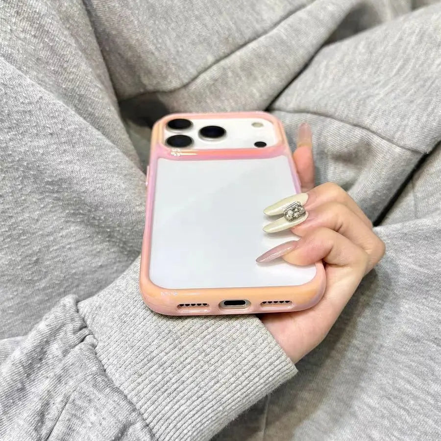 Gradient Candy Clear Case for iPhone 12-17 Air Pro Max Plus Camera Cover