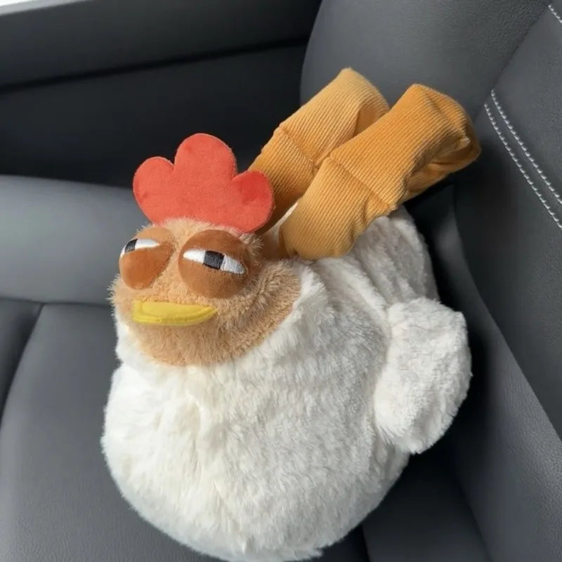 Fur Chicken Plush Bag Funny Ugly Hen Shape Handbag Satchel Purse for Women