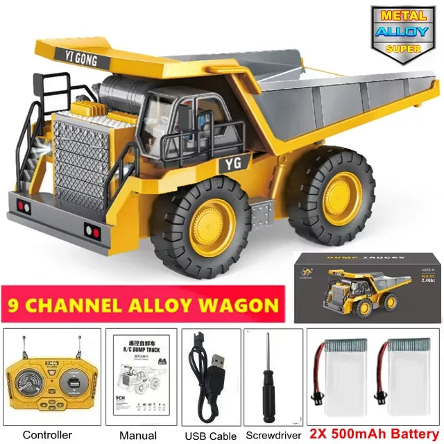 4WD RC Remote Control Excavator Truck Crawler Bulldozer Toy Vehicle