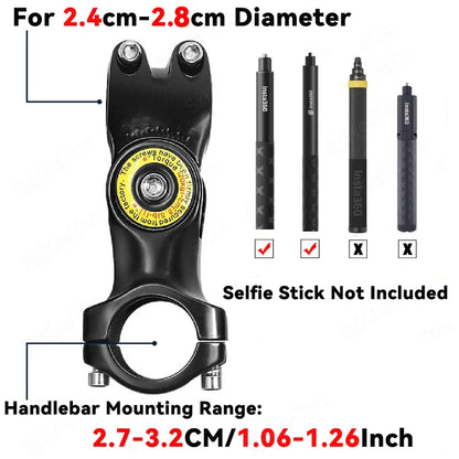 Selfie Stick Handlebar Mount for Insta360 X5 X3 X4 GoPro Hero 13–8 DJI Action