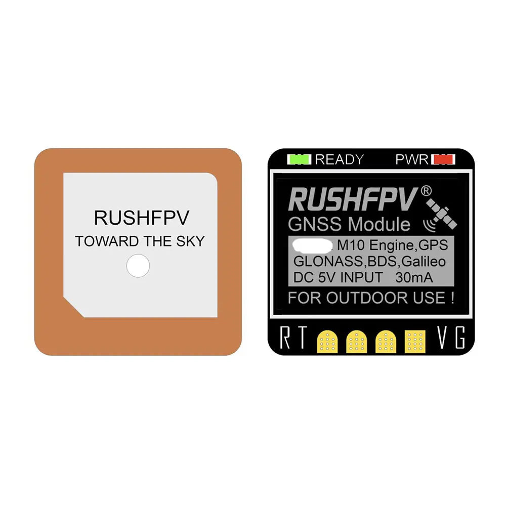 RUSHFPV GNSS MINI M10 UBX NMEA Dual Protocol GPS Module Built-in Ceramic Antenna for RC Airplane FPV Long Range-EXPROTAS