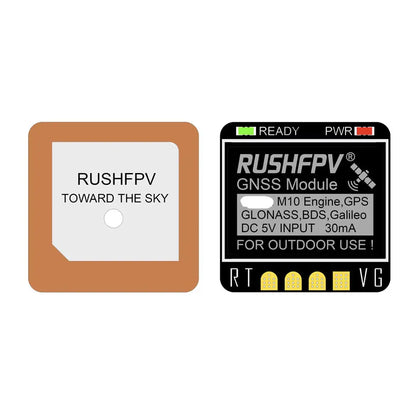 RUSHFPV GNSS MINI M10 UBX NMEA Dual Protocol GPS Module Built-in Ceramic Antenna for RC Airplane FPV Long Range-EXPROTAS