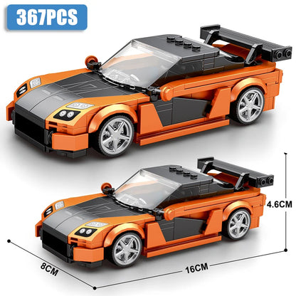 Car Series Building Blocks Model Sets Sports Racing Speed Champion DIY Educational Bricks Toys Boys Kids Adult Christmas Gifts-EXPROTAS