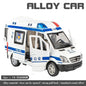 1:32 Mini Alloy Car Diecast Ambulance Fire-Truck Policecar Model Sound And Light Vehicle Simulation Collection Gifts Toys Boys-EXPROTAS