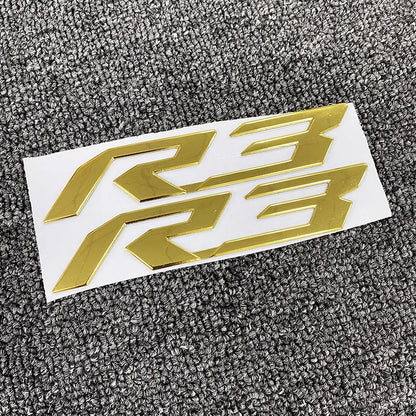 Motorcycle 3D Emblem Badge Decal Tank Wheel Sticker Soft Reflective Decal R1 R3 R6 Sticker For Yamaha YZF-R6 Fairing Body Decals-EXPROTAS