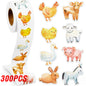100-500pcs Cartoon Farm Zoo Animals Stickers Decoration DIY Reward Scrapbook