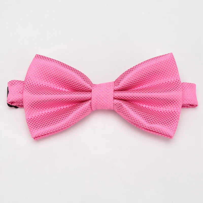 Bow Tie Solid Color Adjustable Wedding Party Ties for Men Women