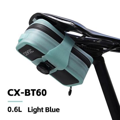 Waterproof Bike Saddle Bag CXWXC 0.6L TPU Hard Shell BOA Tail Pouch