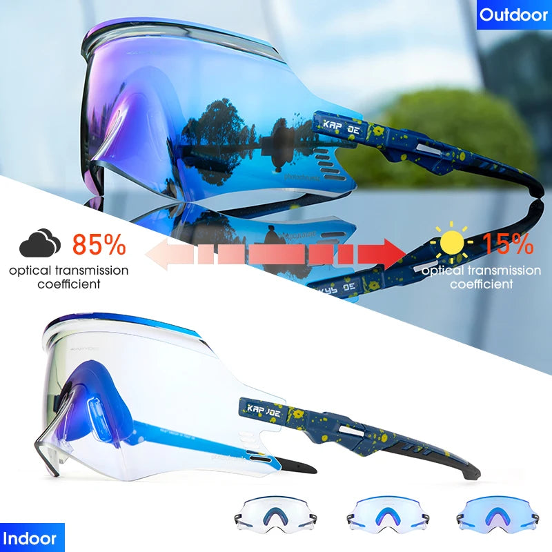 2025 Kapvoe Sport Sunglasses, UV400 Road & MTB Cycling Glasses for Men & Women