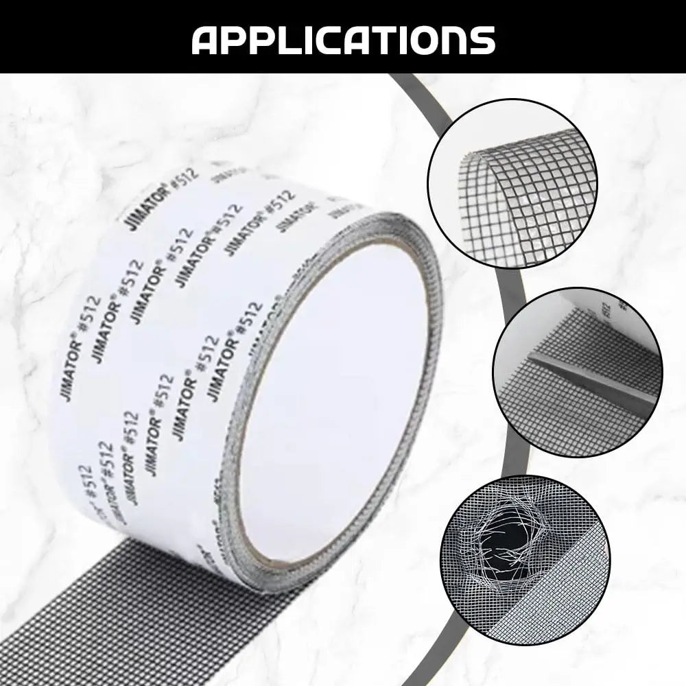 2Pcs Screen Repair Tape Self-Adhesive Fiberglass Window Patch Mesh