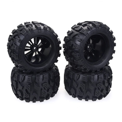 4PCS Rubber Tire Wheel 125MM 12mm for 1/10 RC Monster Truck Wheels