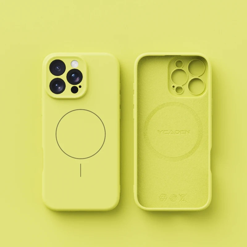 Liquid Silicone MagSafe Case for iPhone 11-17 Air Pro Max Plus Matte Cover