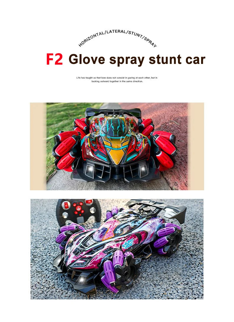 ZWN F1 RC Drift Car With Music Led Lights 2.4G Glove Gesture Radio Remote Control Stunt Cars 4WD Electric Children Toy vs Wltoys-EXPROTAS