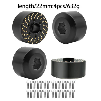 Brass Wheel Hex Hub Adapter for 1.9/2.2 Beadlock RC Crawler Axial SCX10 TRX4 TRX6 - EXPROTAS