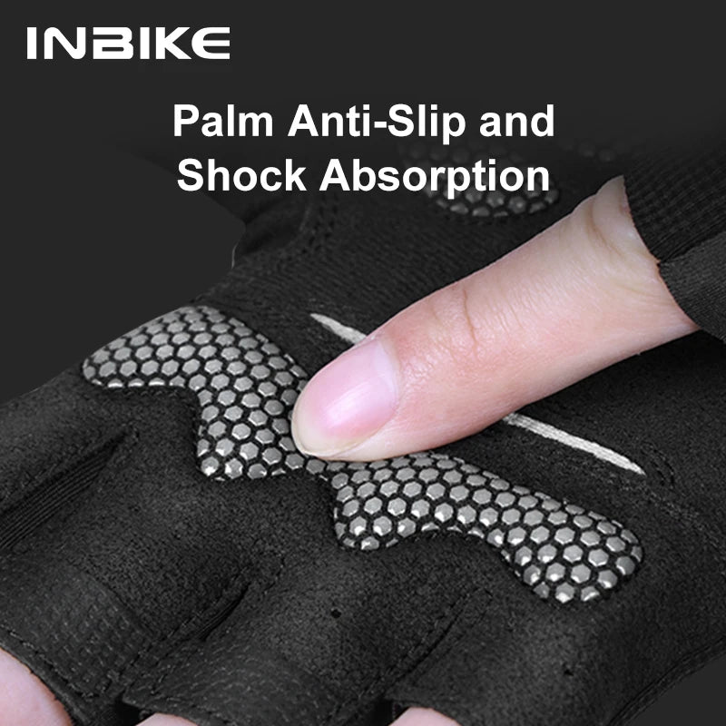 INBIKE Half Finger Cycling Gloves Padded Palm MTB Road Bike Summer Men