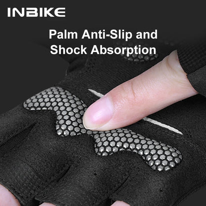 INBIKE Half Finger Cycling Gloves Padded Palm MTB Road Bike Summer Men