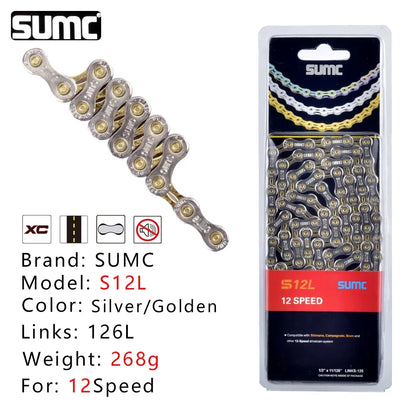 Bike Chain SUMC Half Hollow  116L 9/10/11/12 Speed for Shimano SRAM Campagnolo