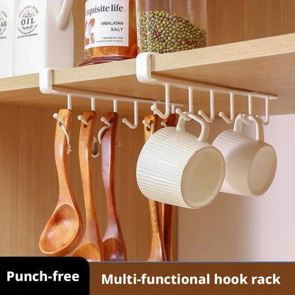 Under Shelf Hooks Mug Holder Kitchen Cup Rack Metal Storage Organizer