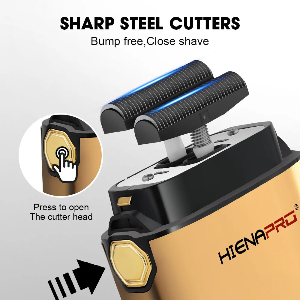 Men Electric Shaver Cordless Hair Clipper Rechargeable Hiena Razor